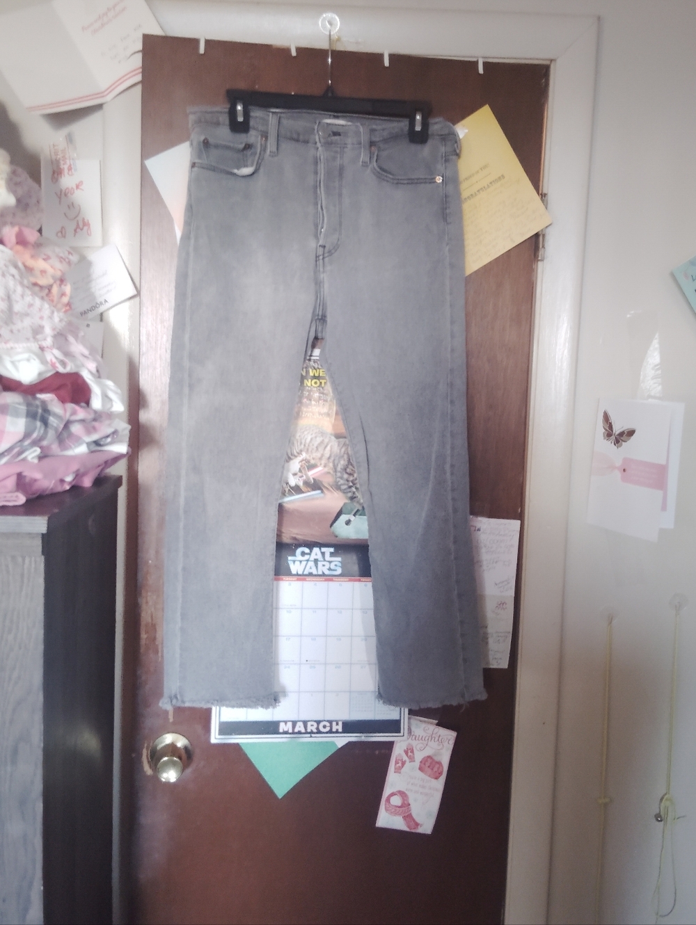 LEVI Wedge Straight - Grey Wash Jeans Size 32" - Picture 5 of 10
